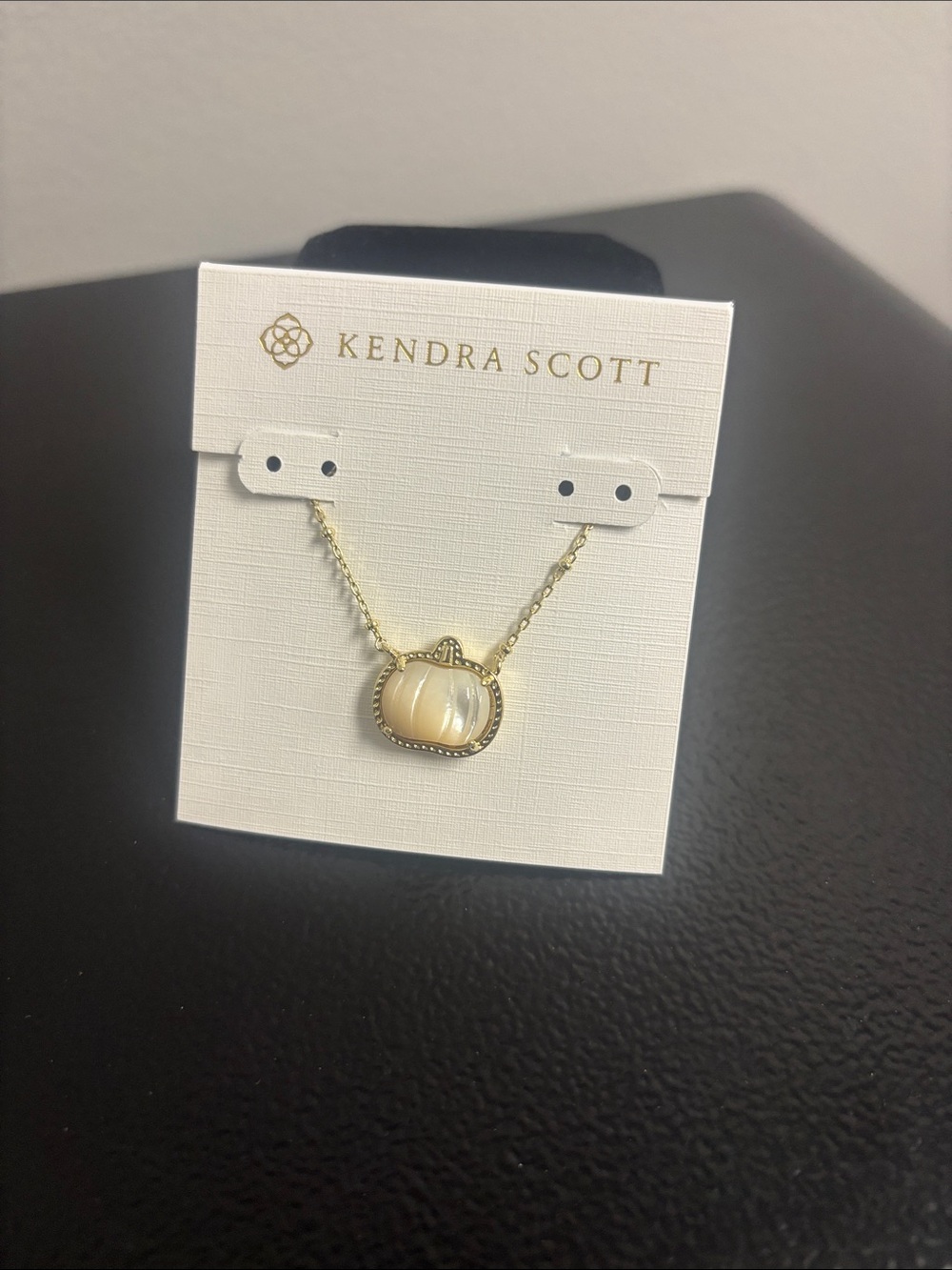 Kendra Scott Cream Pumpkin Pendant Necklace - Gold-tone